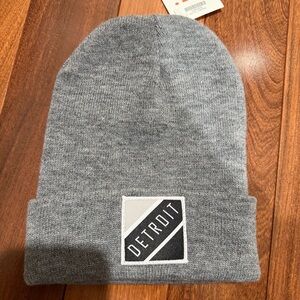 Detroit Patch Gray Knit Beanie - Unisex